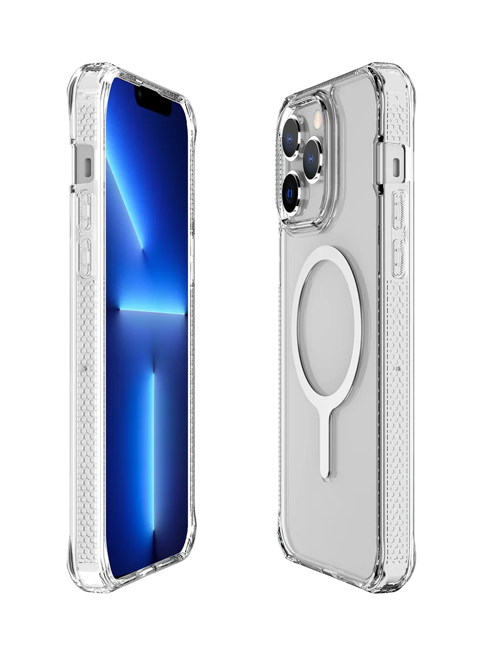 Itskins Hybrid Clear iPhone 14 Pro Max Magsafe Case - Transparent - Tashqila Itskins Hybrid Clear iPhone 14 Pro Max Magsafe Case - Transparent - Tashqila